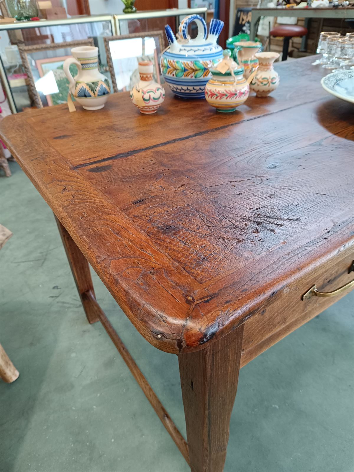 Mesa tocinera madera de castaño - Imagen 6