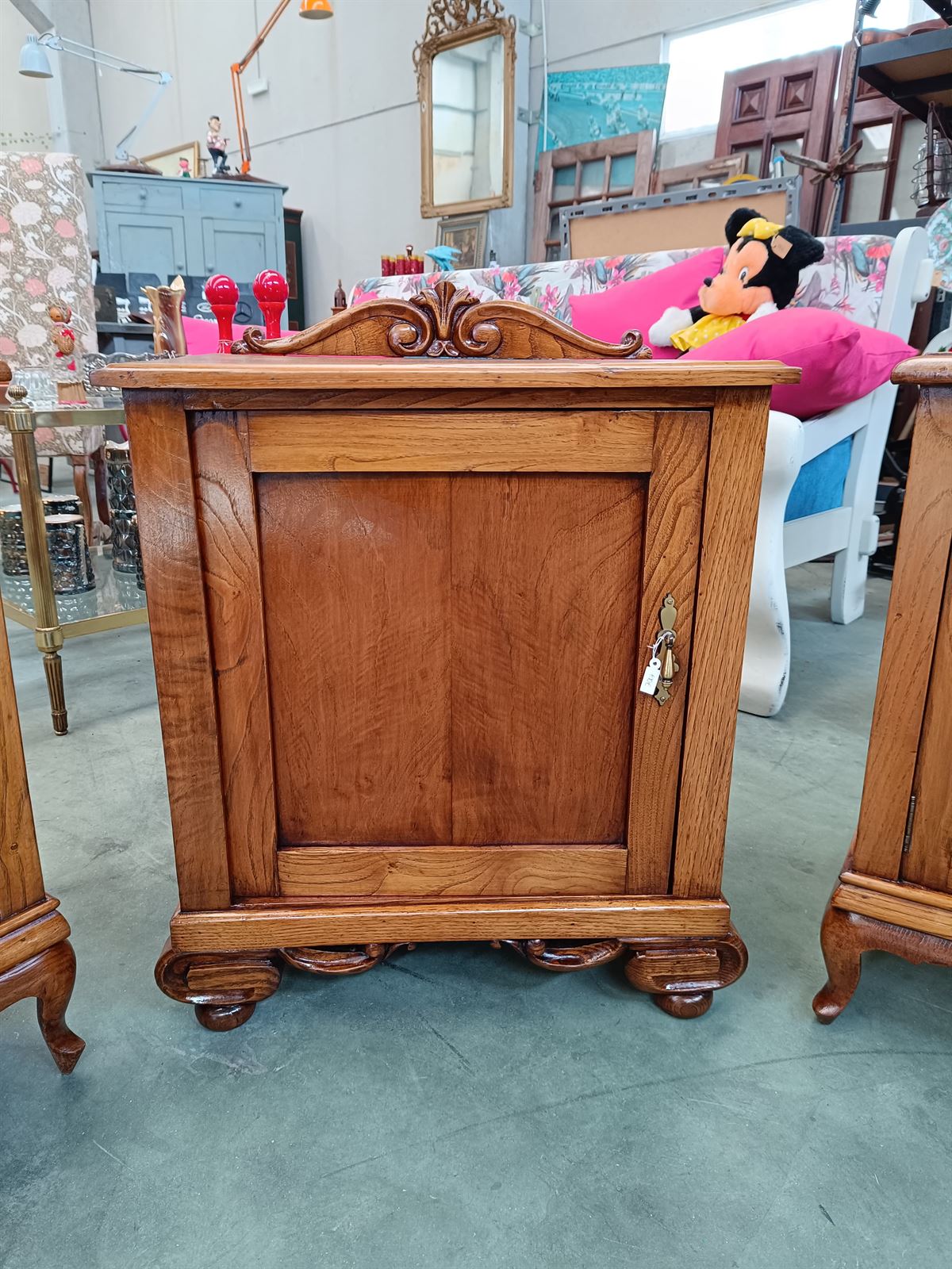 Mesita antigua madera de castaño - Imagen 3