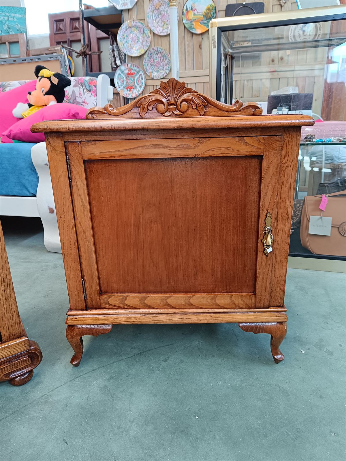 Mesita antigua madera de castaño - Imagen 4