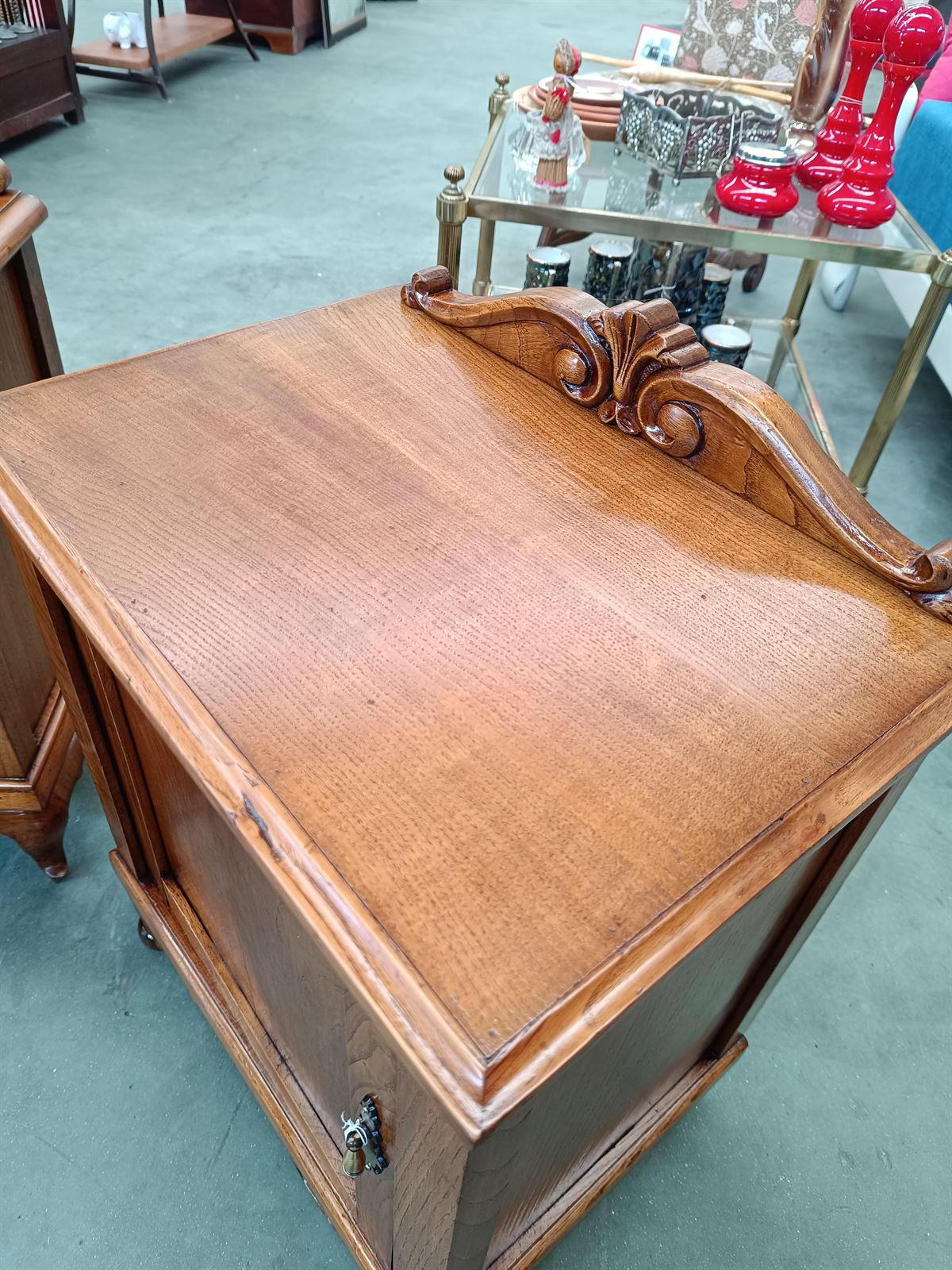 Mesita antigua madera de castaño - Imagen 6