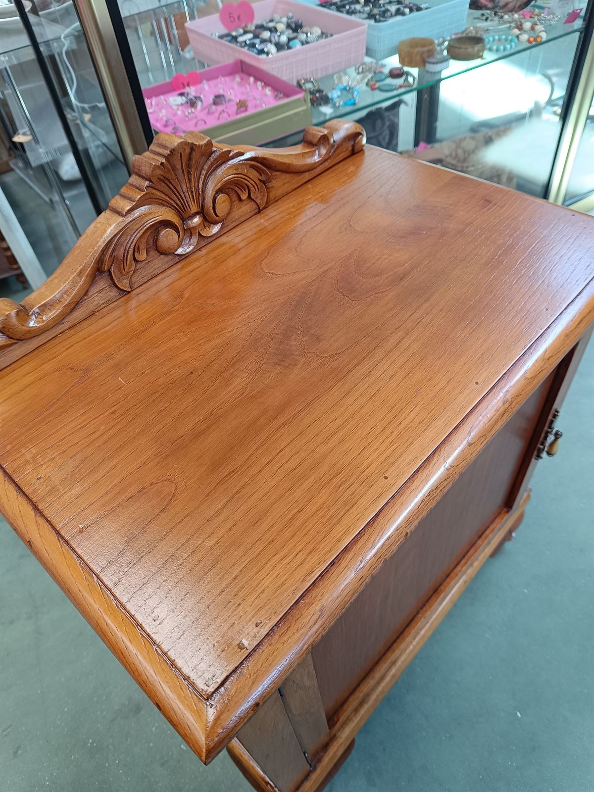 Mesita antigua madera de castaño - Imagen 7