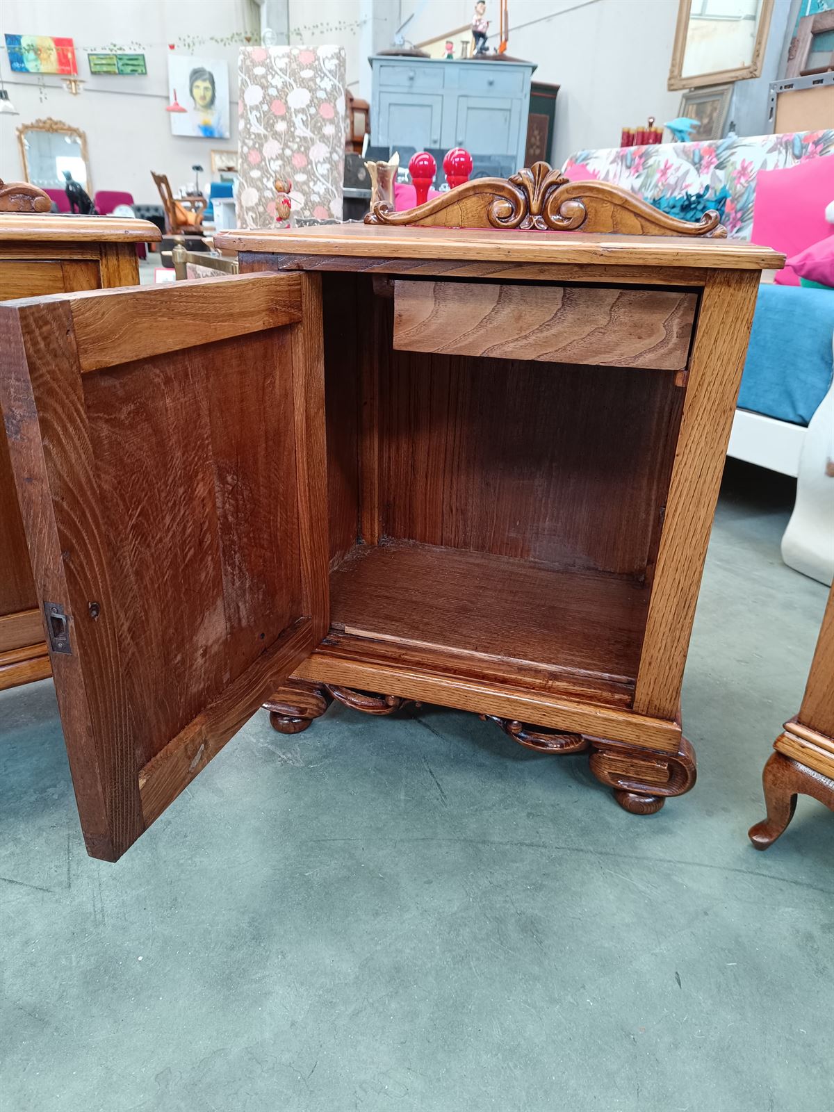 Mesita antigua madera de castaño - Imagen 8