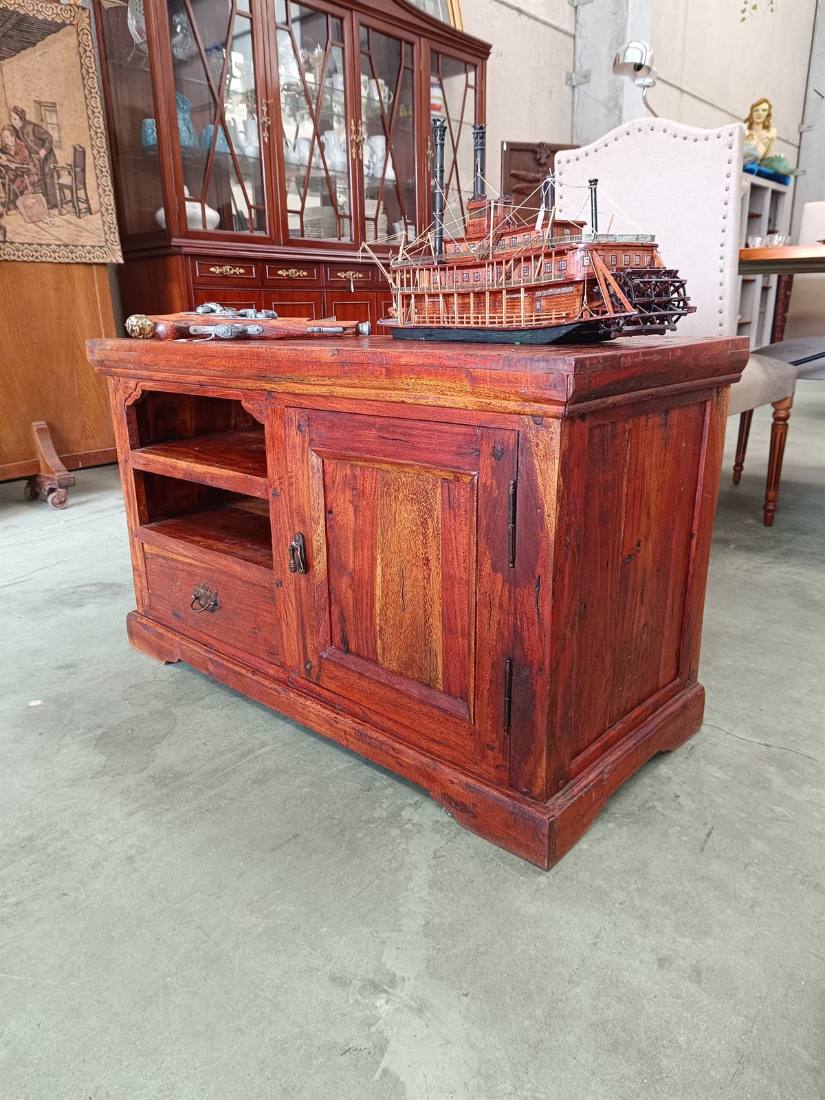 Mueble aparador auxiliar madera maciza - Imagen 7