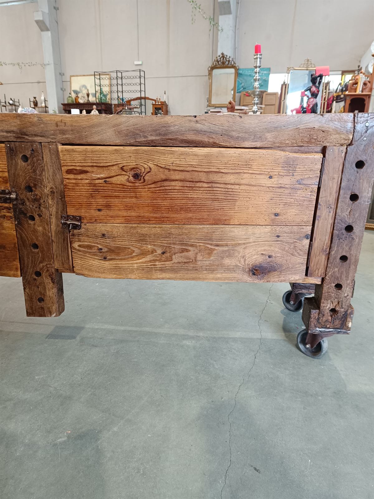 Mueble banco antiguo de carpintero - Imagen 6