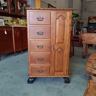 Mueble cajonera en madera de roble - Imagen 1
