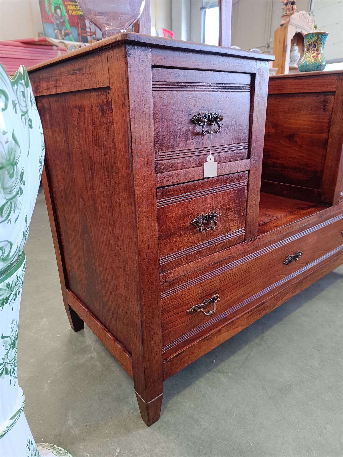 Mueble cómoda de madera con espejo - Imagen 5