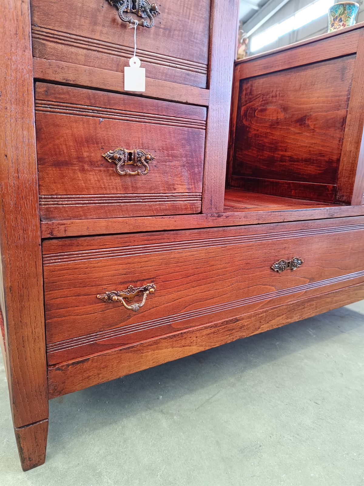 Mueble cómoda de madera con espejo - Imagen 8