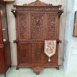 Mueble de entrada/recibidor antiguo de roble - Imagen 1