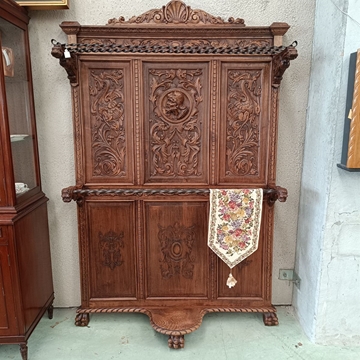 Mueble de entrada/recibidor antiguo de roble - Imagen 1