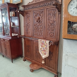 Mueble de entrada/recibidor antiguo de roble - Imagen 2