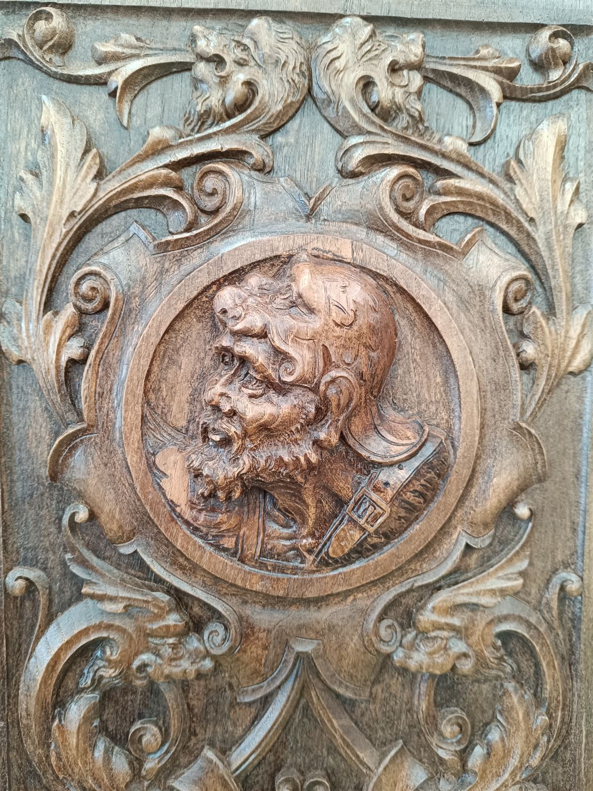 Mueble de entrada/recibidor antiguo de roble - Imagen 7