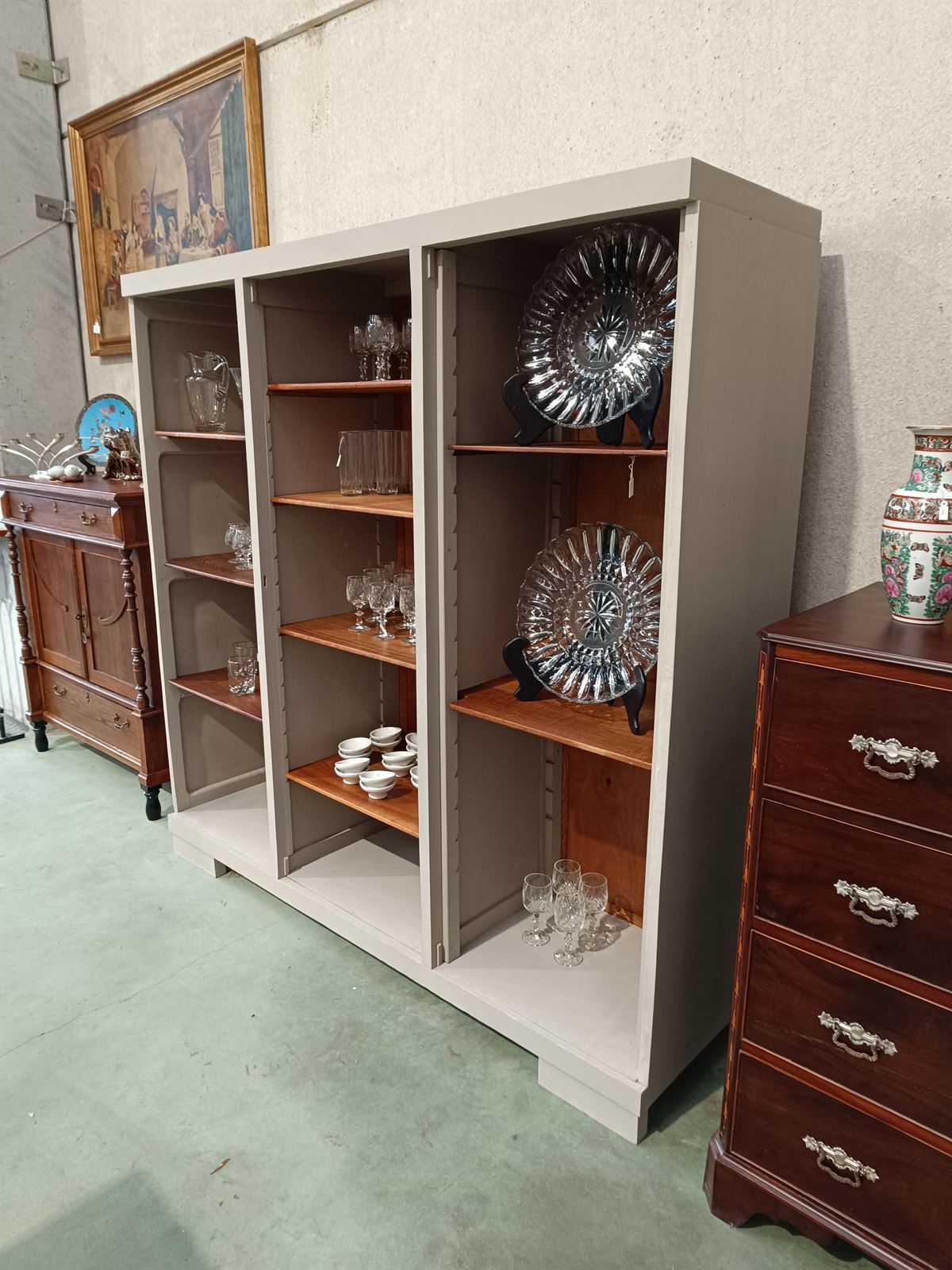 Mueble estantería madera de castaño - Imagen 3