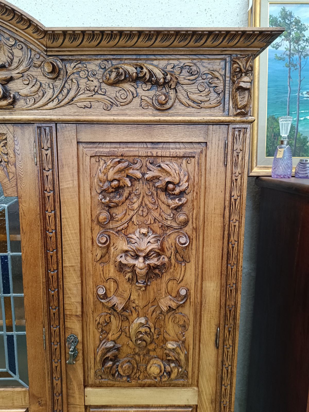 Mueble librería de madera de roble años 30 - Imagen 3