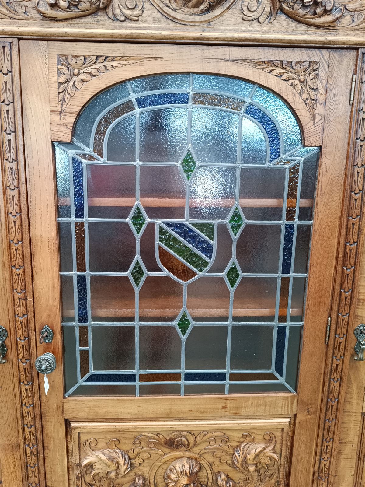 Mueble librería de madera de roble años 30 - Imagen 7