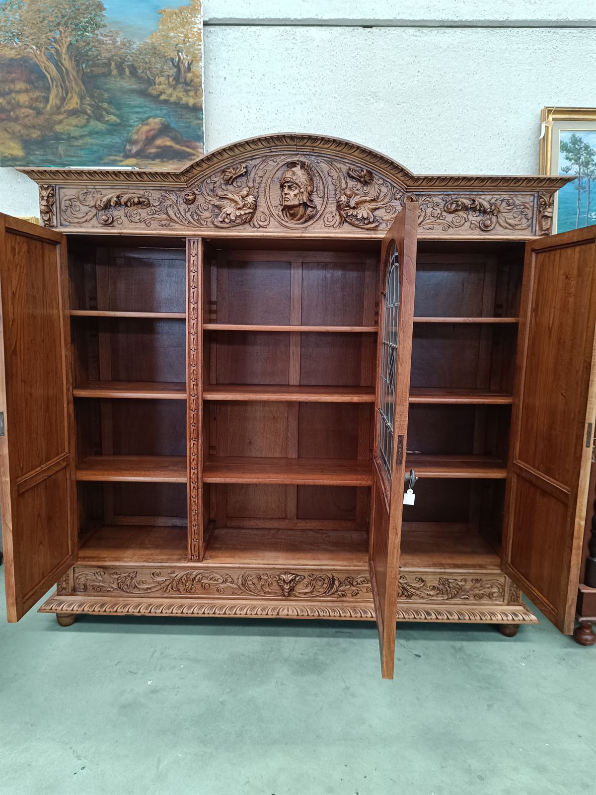 Mueble librería de madera de roble años 30 - Imagen 10