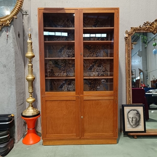 Mueble librería vitrina de madera - Imagen 1