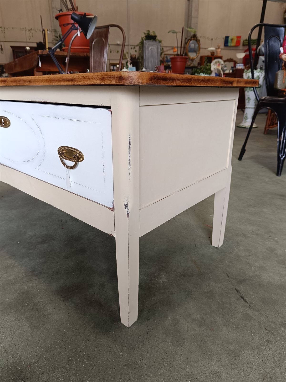 Mueble mesa auxiliar antiguo de madera - Imagen 4