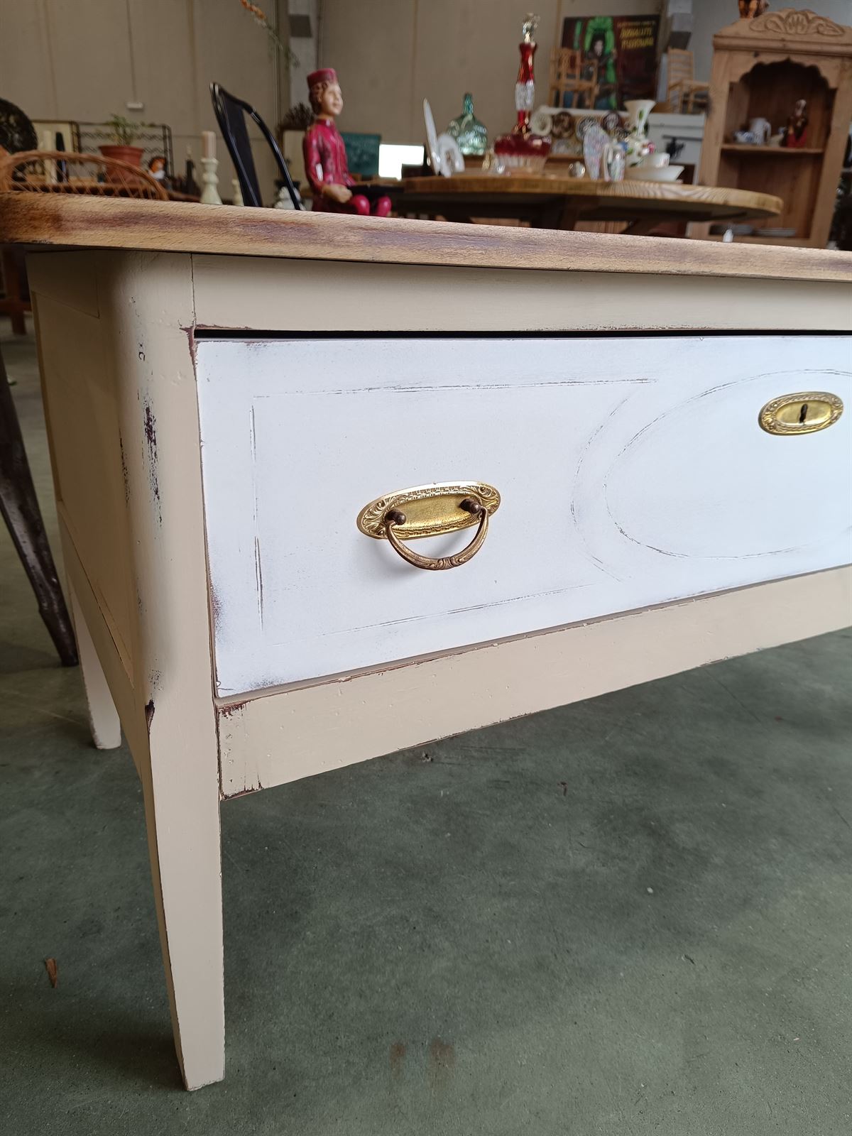 Mueble mesa auxiliar antiguo de madera - Imagen 5