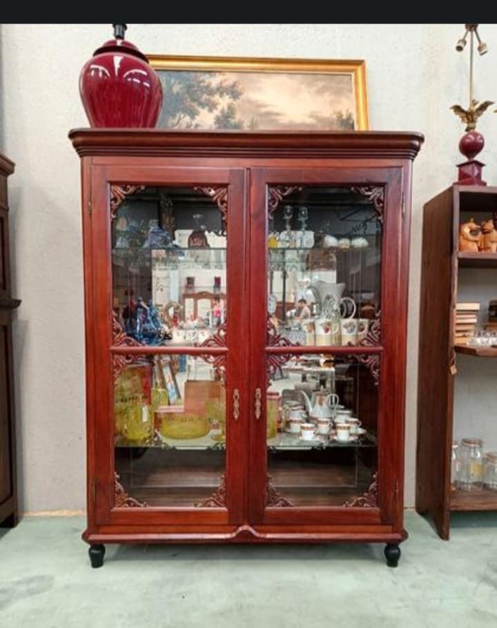 Mueble vitrina caoba - Imagen 1