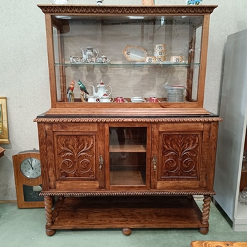 Mueble vitrina de roble años 30 - Imagen 1