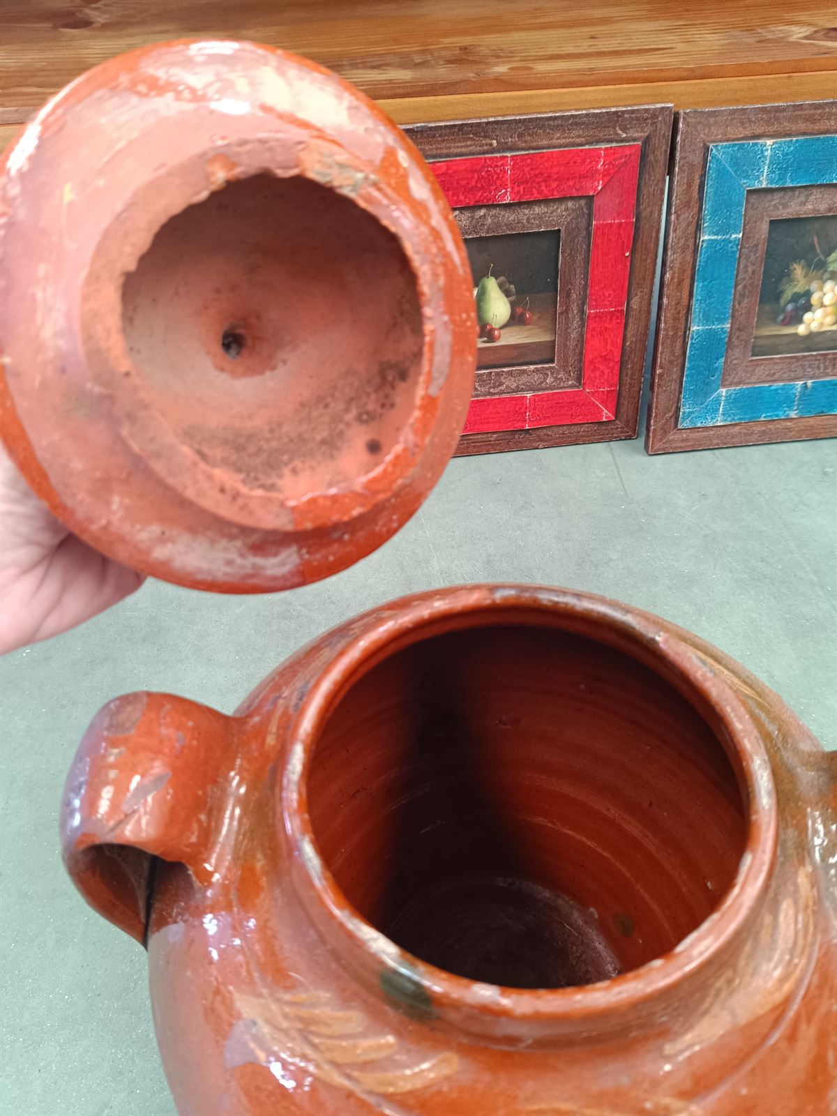 Orza olla antigua de barro - Imagen 4