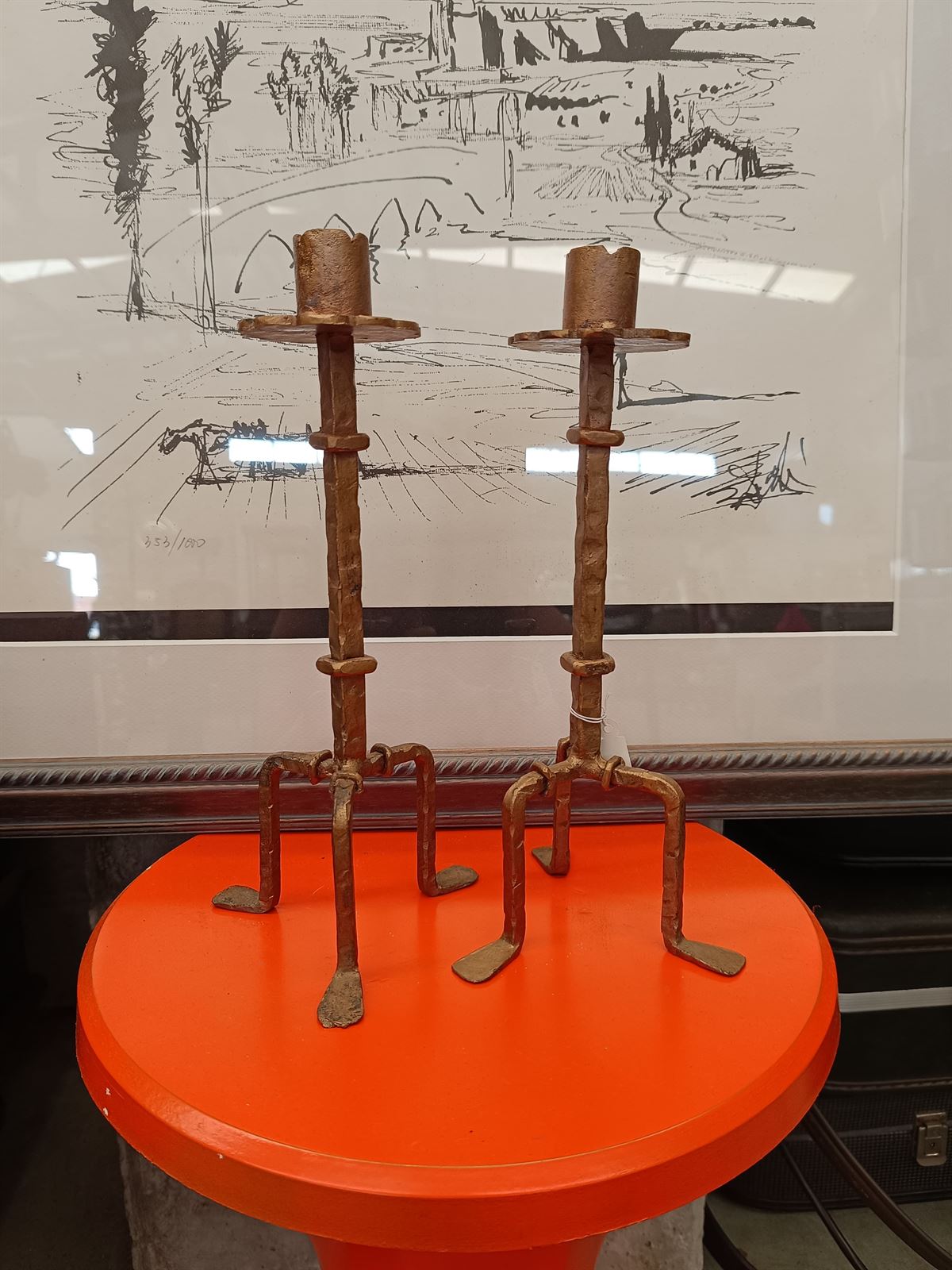 Pareja de candelabros brutalistas - Imagen 1