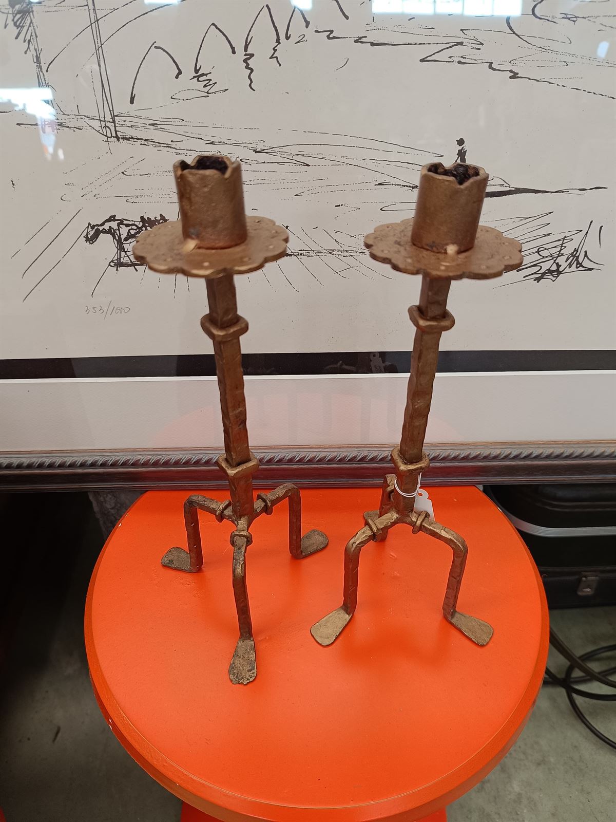 Pareja de candelabros brutalistas - Imagen 6