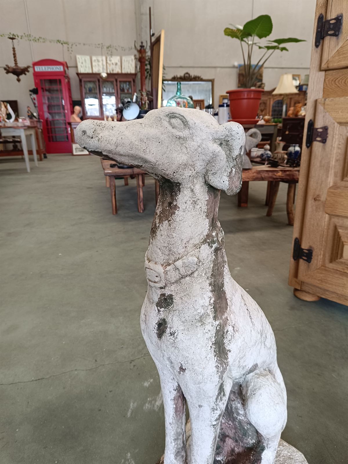 Pareja de estatuas de perros galgos - Imagen 3