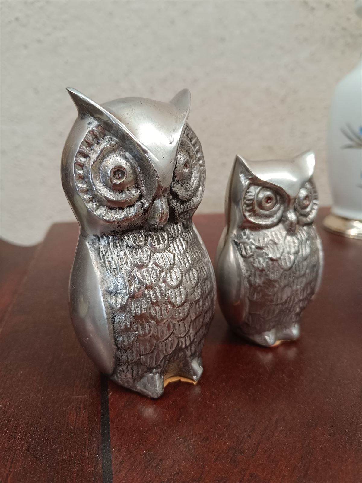Pareja de figuras búhos años 70 - Imagen 2