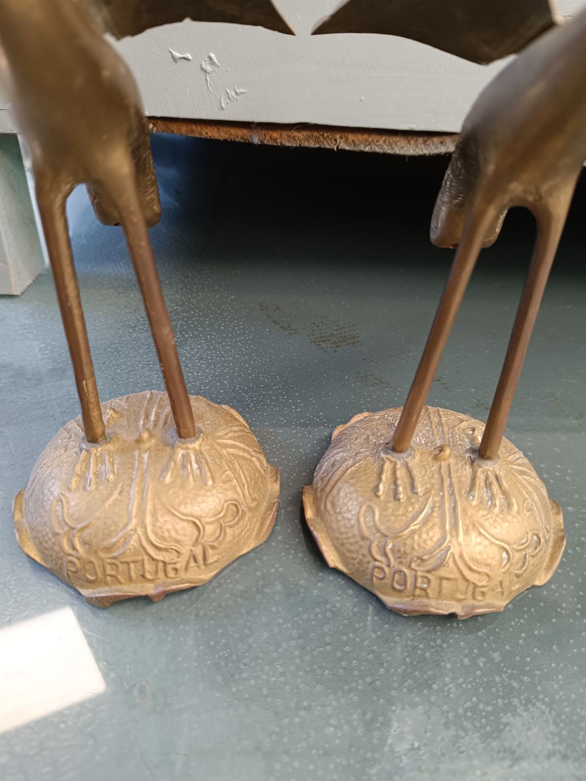Pareja de garzas de bronce - Imagen 6