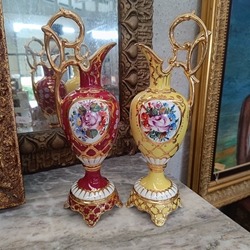 Pareja de jarrones ánforas estilo barroco - Imagen 1