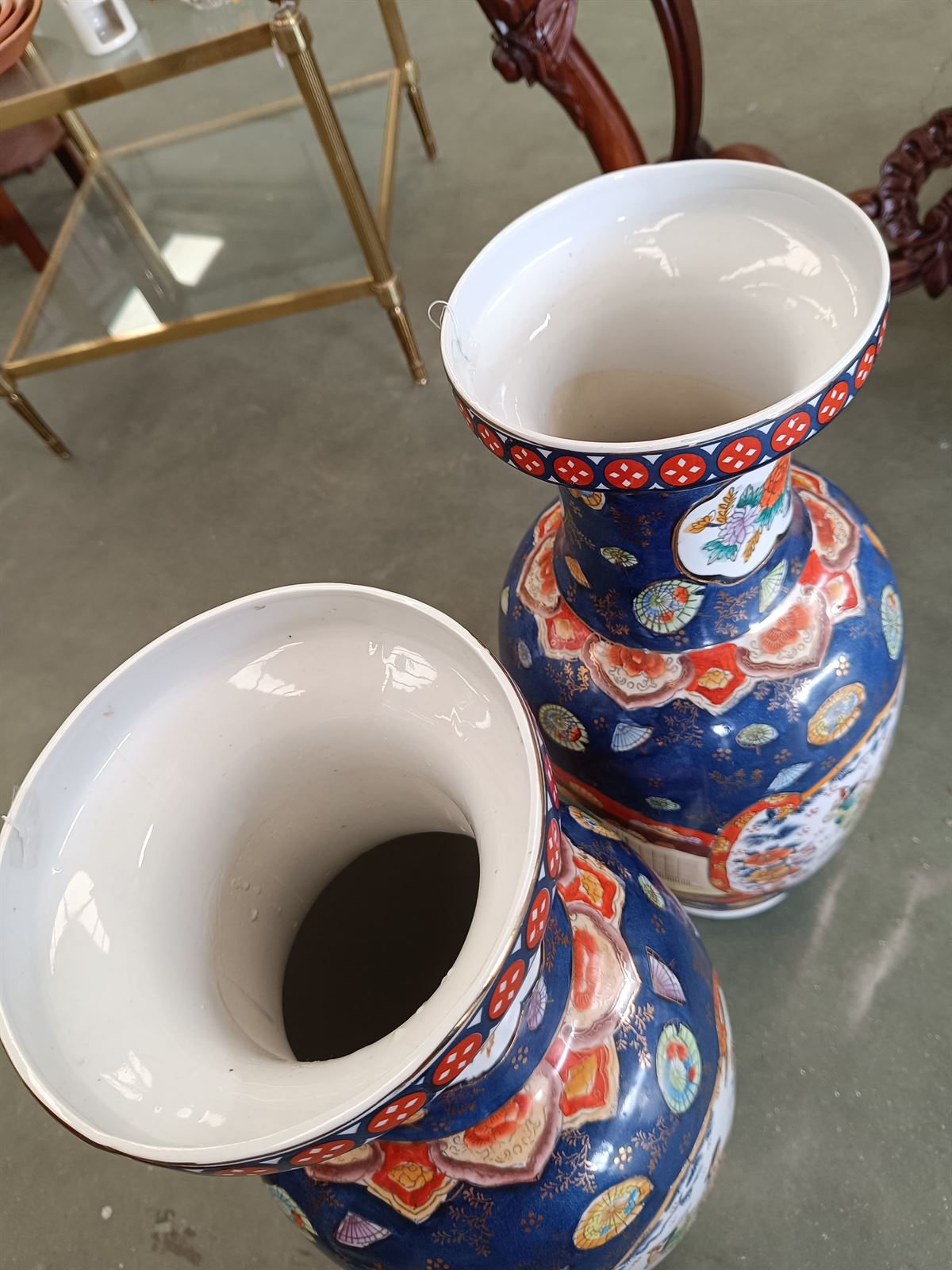 Pareja de jarrones Satsuma de porcelana - Imagen 6