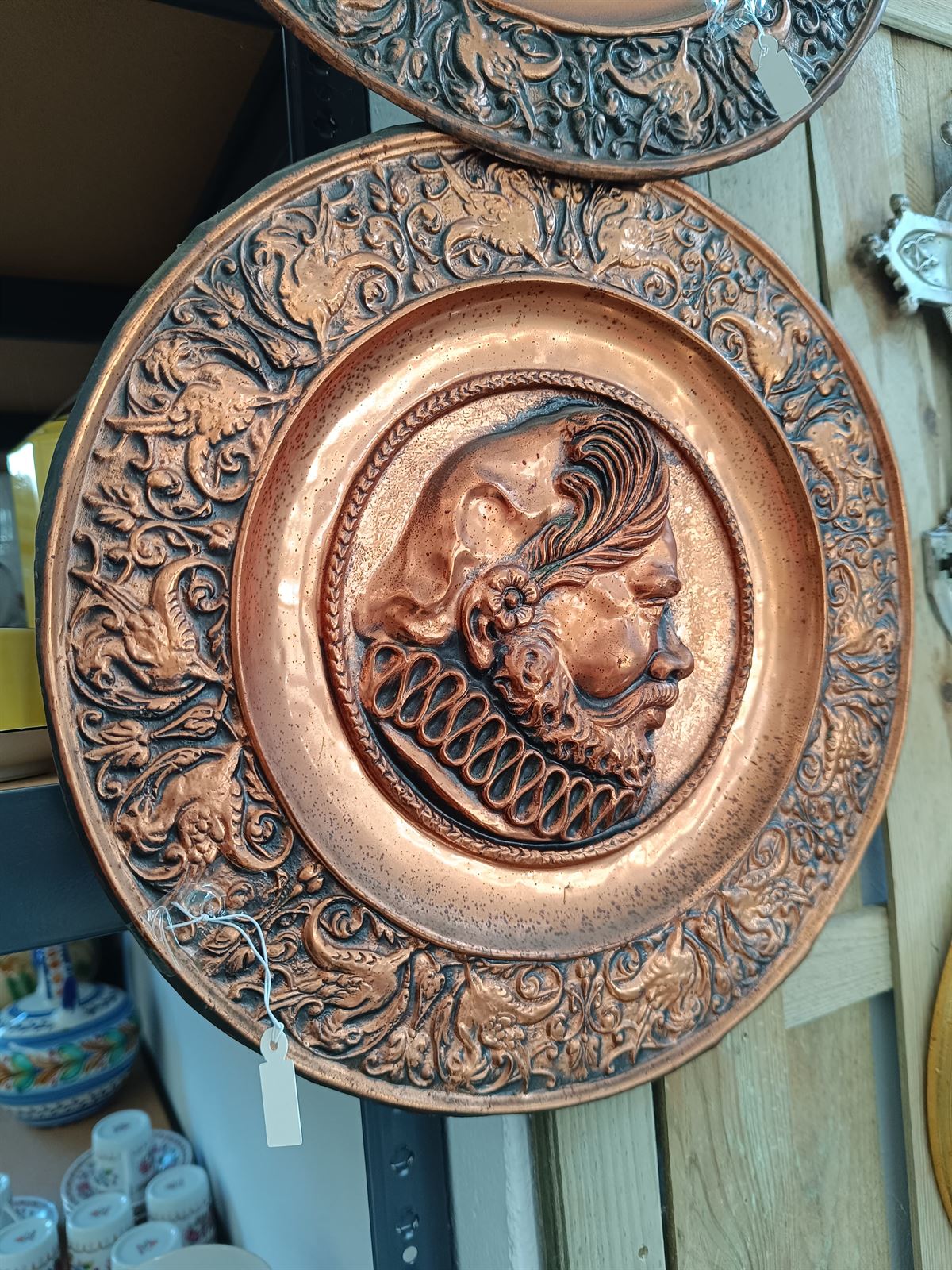 Pareja de platos de de cobre Don Quijote - Imagen 2