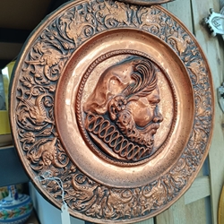 Pareja de platos de de cobre Don Quijote - Imagen 2