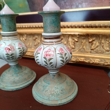 Pareja de portavelas decorativos - Imagen 2