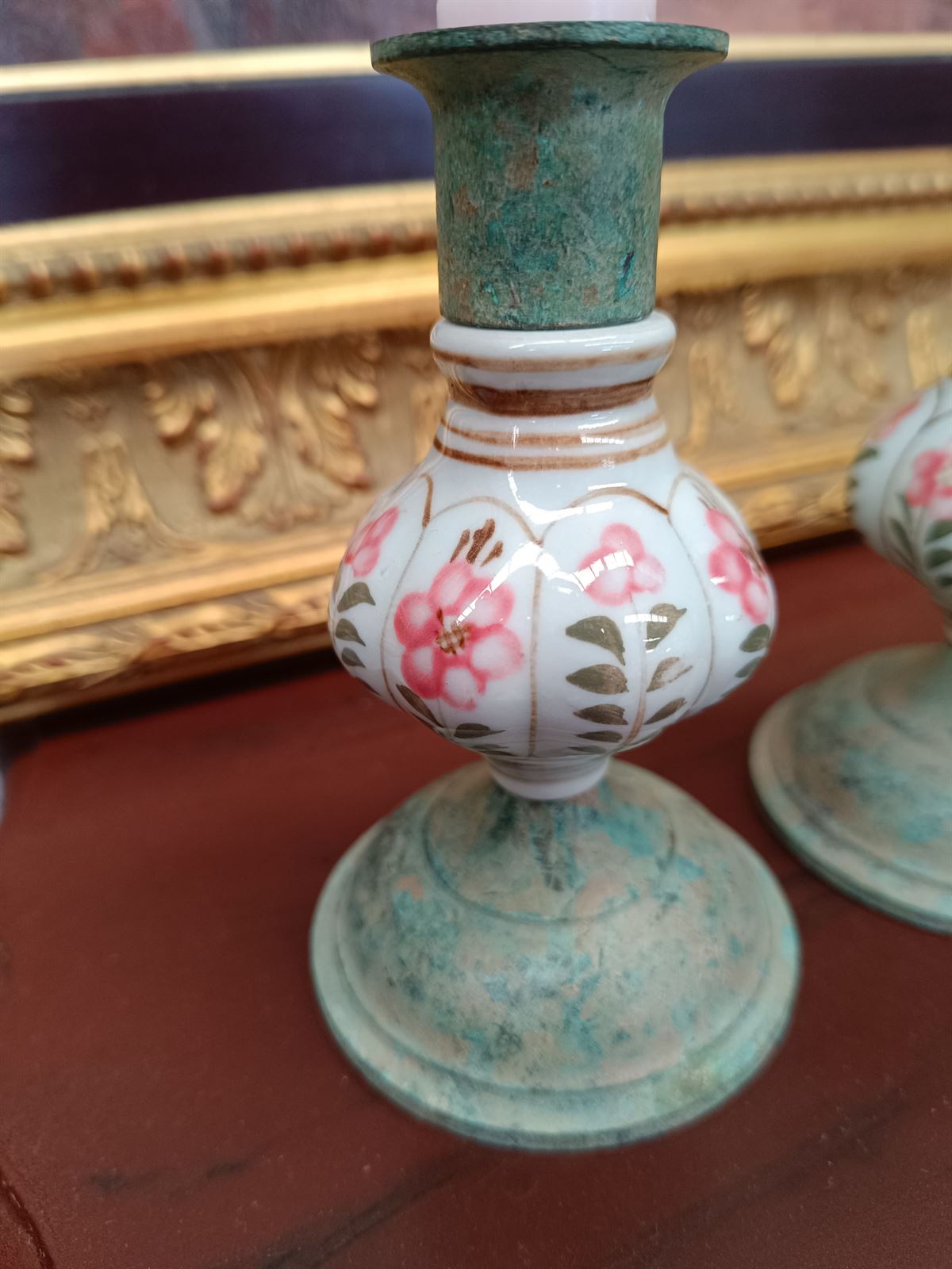 Pareja de portavelas decorativos - Imagen 3