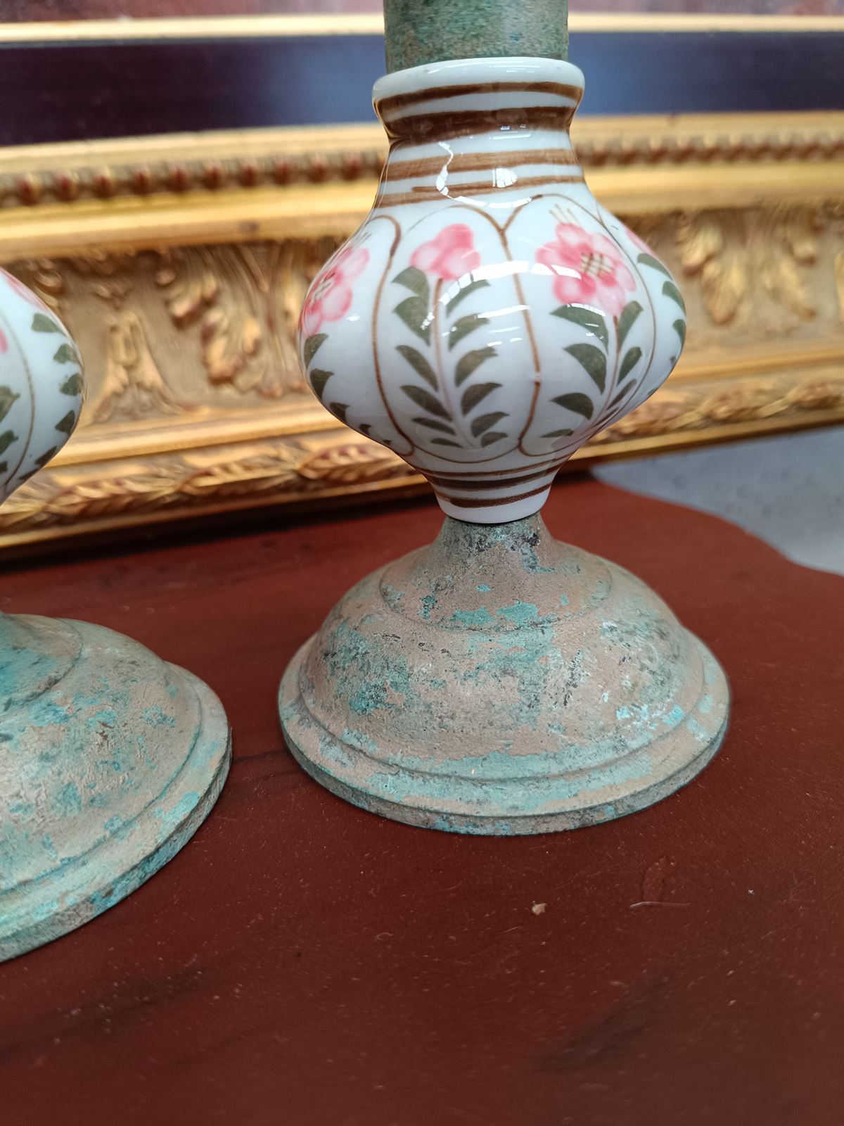 Pareja de portavelas decorativos - Imagen 4