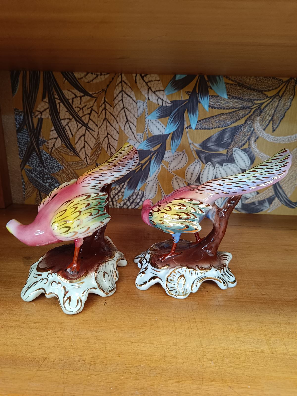 Pareja figuras pavos reales años 70 - Imagen 4