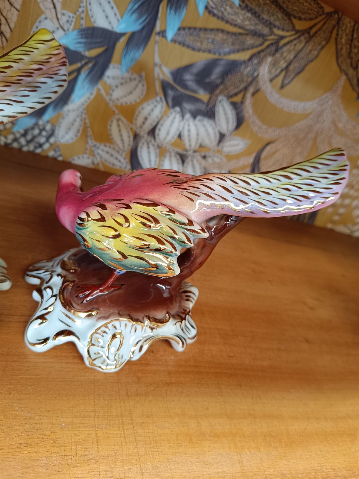 Pareja figuras pavos reales años 70 - Imagen 6