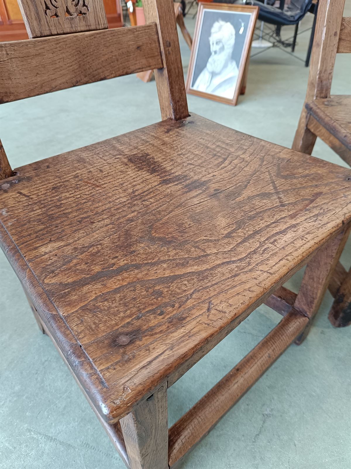 Pareja sillas de madera S.XVIII - Imagen 4