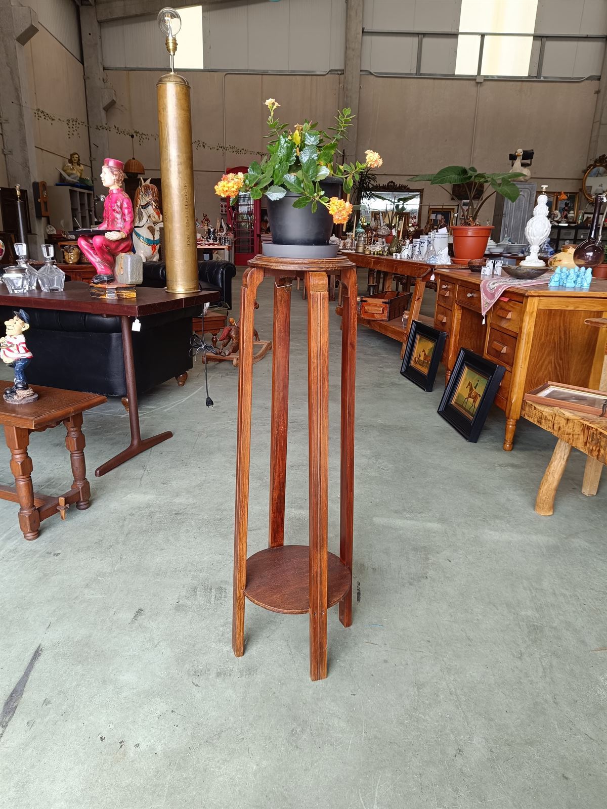 Peana pedestal de madera años 40 - Imagen 1