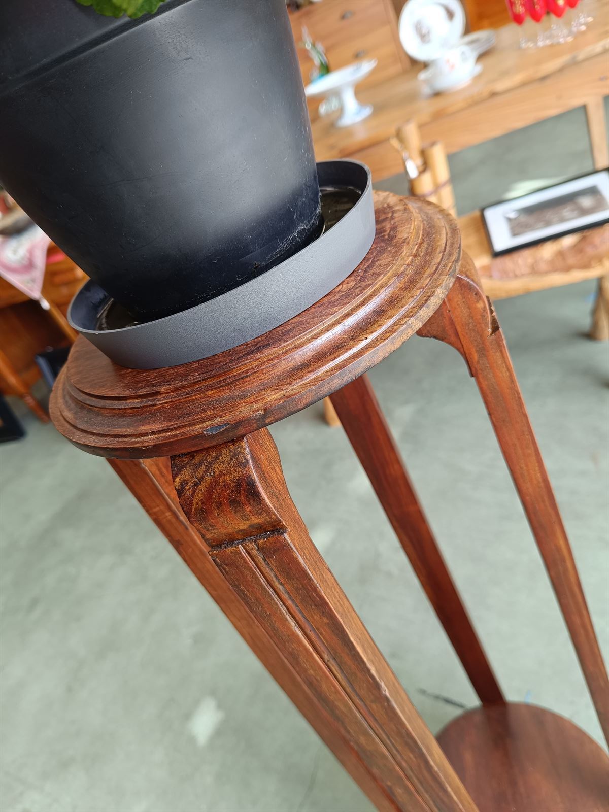 Peana pedestal de madera años 40 - Imagen 4