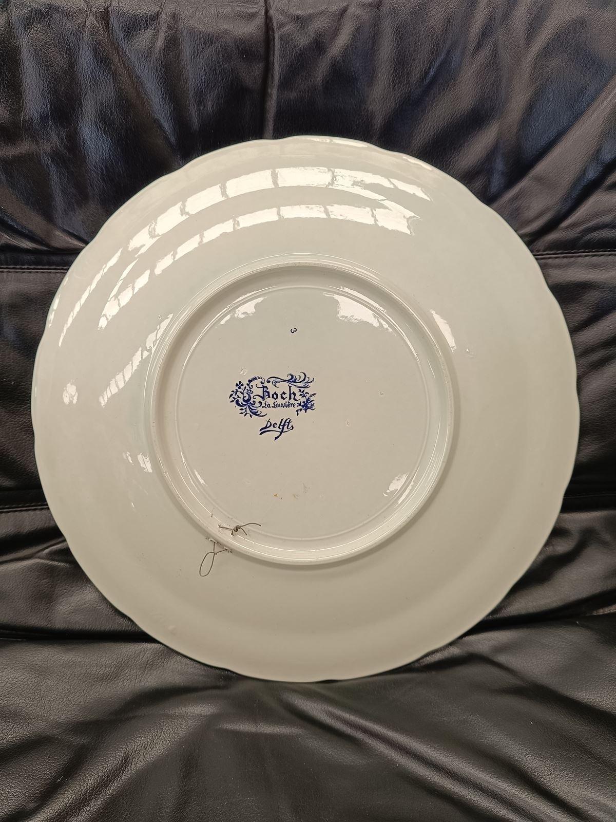 Plato cerámica Boch Anciano con pipa - Imagen 4