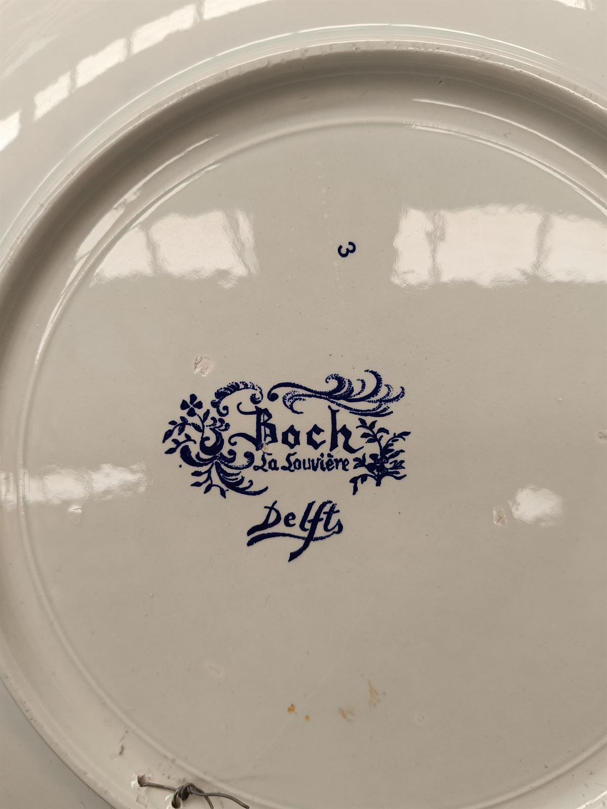Plato cerámica Boch Anciano con pipa - Imagen 5