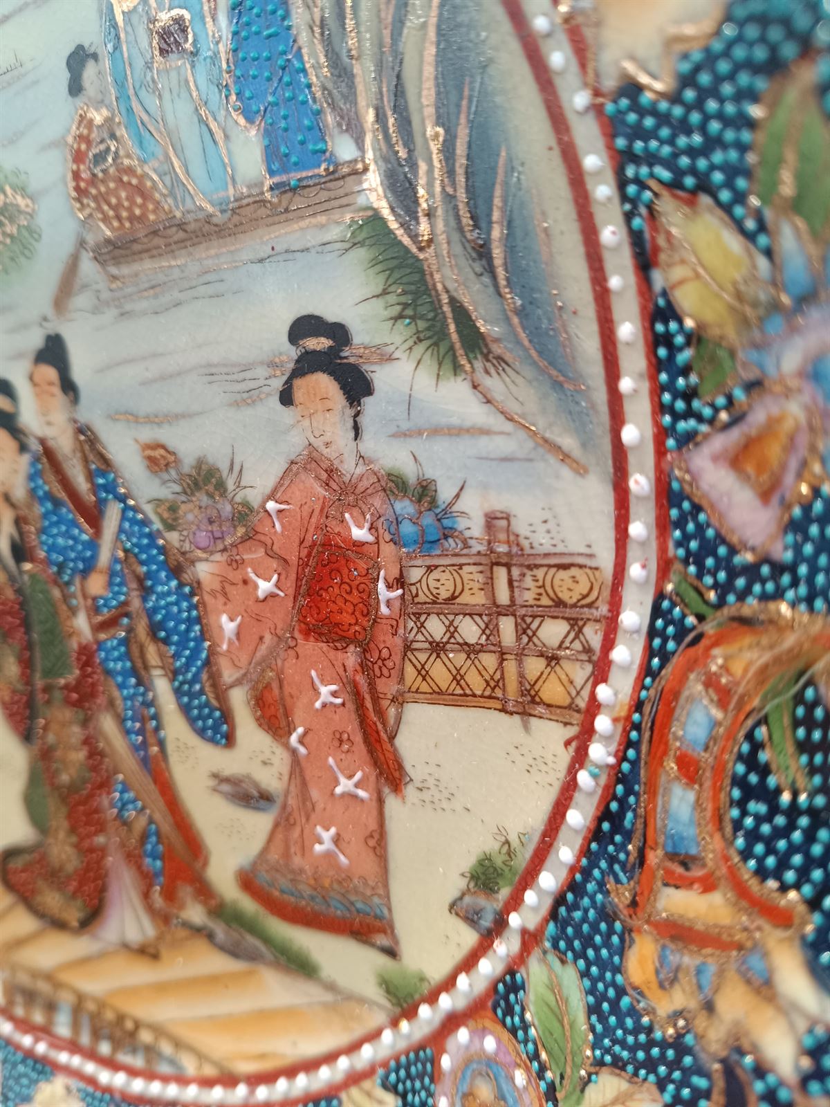 Plato estilo Satsuma de los años 70 - Imagen 3