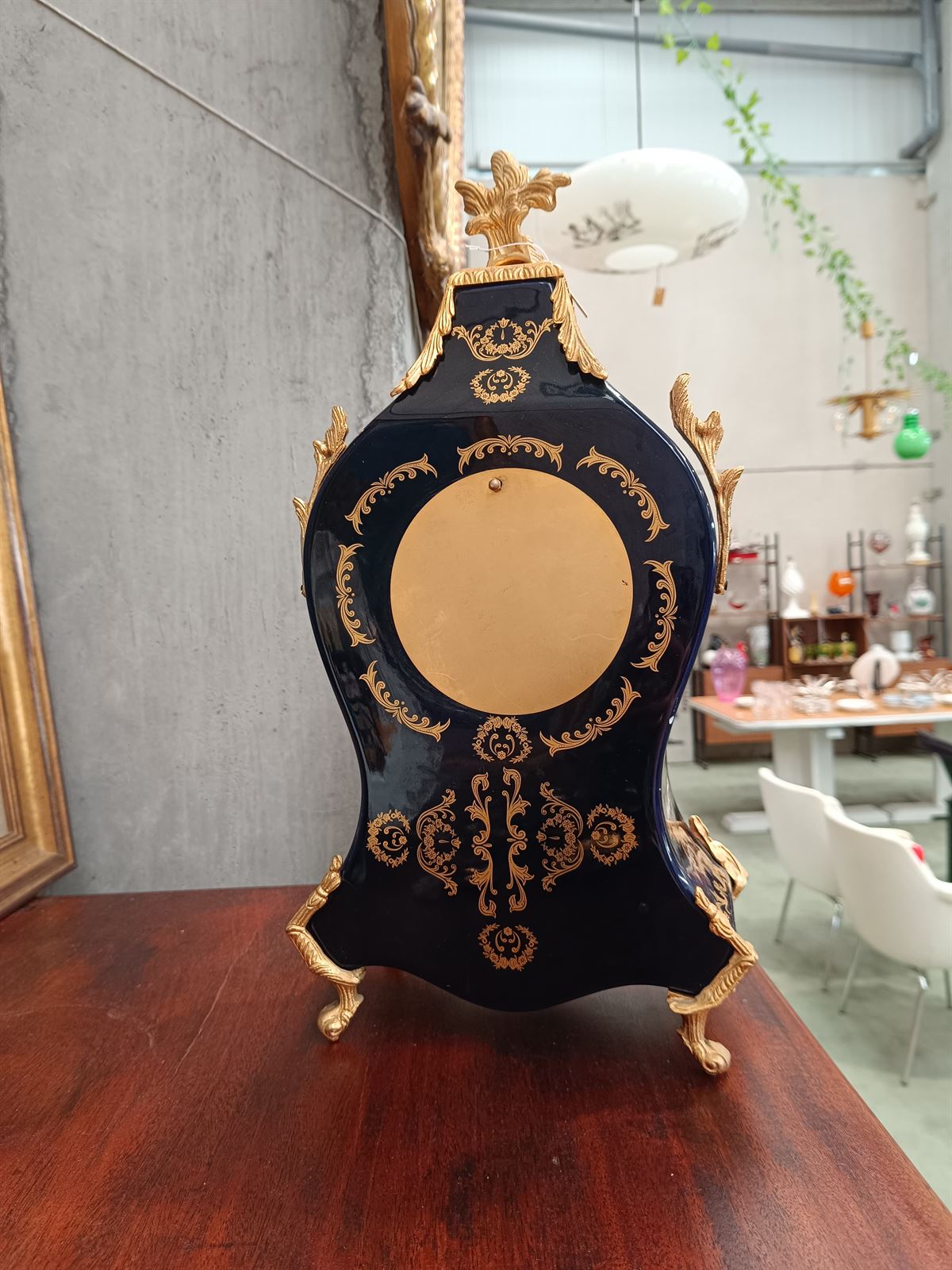 Reloj Limoges azul cobalto y dorado - Imagen 7