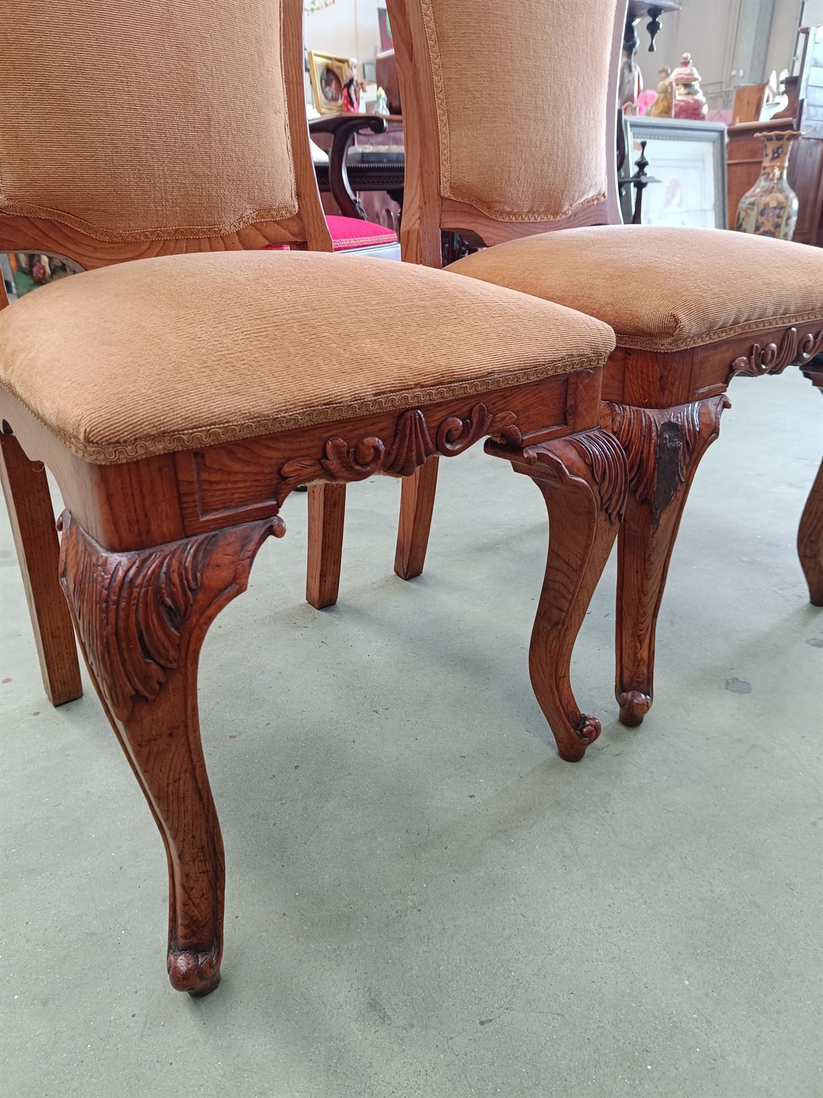 Silla butaca en madera de castaño - Imagen 5