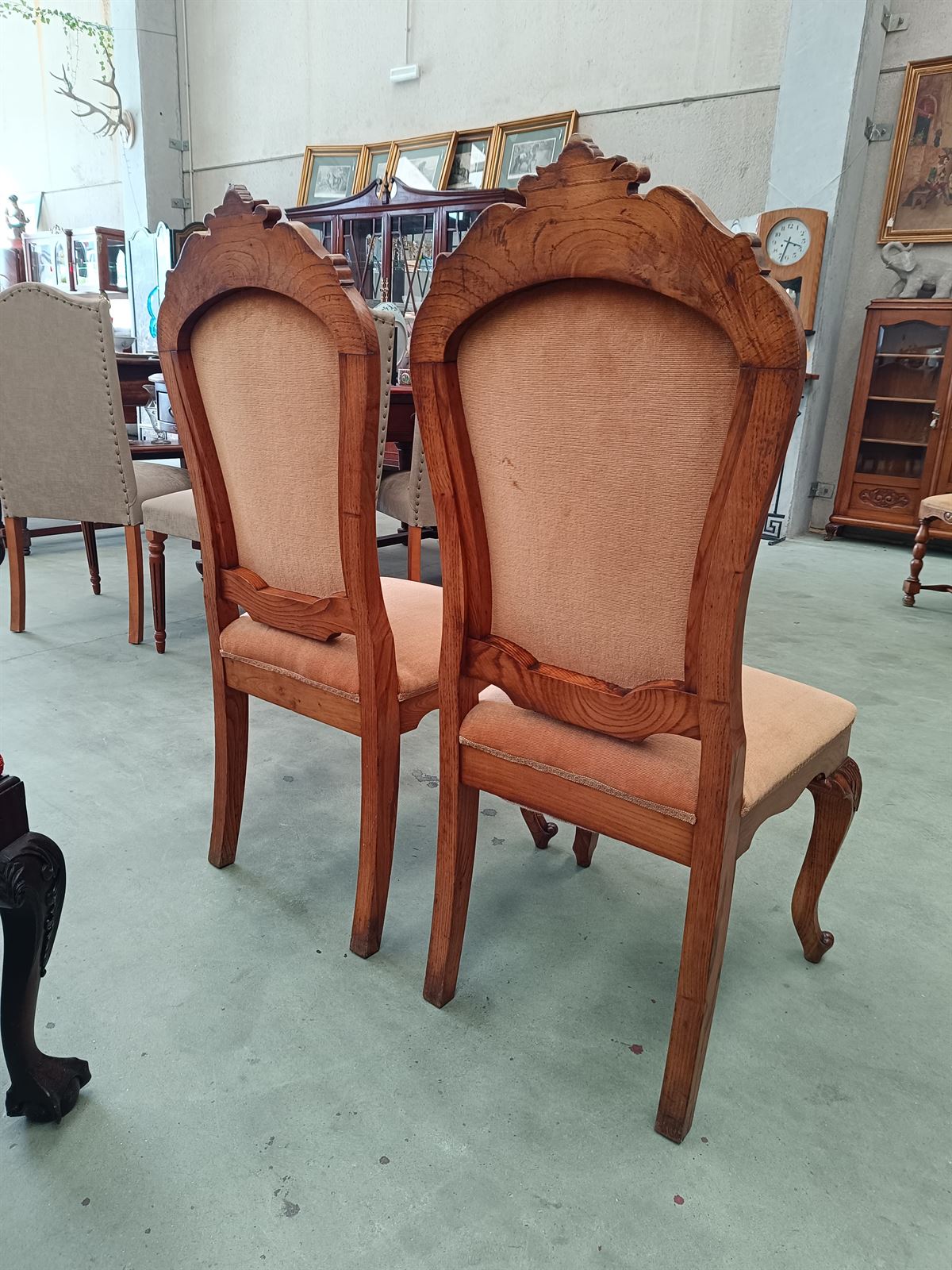 Silla butaca en madera de castaño - Imagen 6