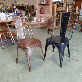 Silla industrial estilo Tolix - Imagen 1