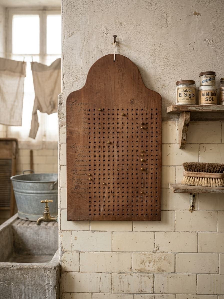 Tabla marcador antiguo de madera - Imagen 1